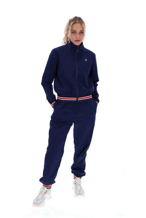 Fila Cadenza Track Women's Jackets - Navy,NZ 348-16930